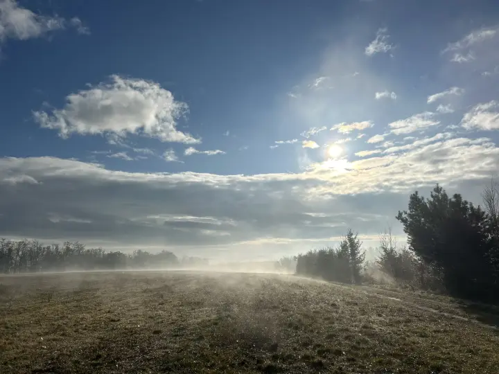 Krajina nad Radosticemi za rozbřesku