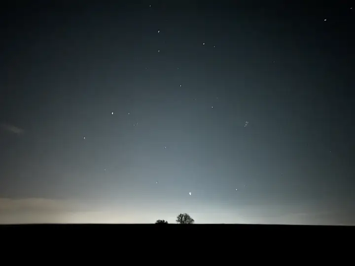 Noční obloha nad Radosticemi